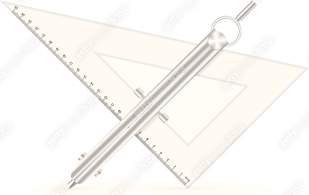 triangle ruler and drawing compass 이미지 (168814802) 일러스트, 무료 일러스트, 아이콘 ...