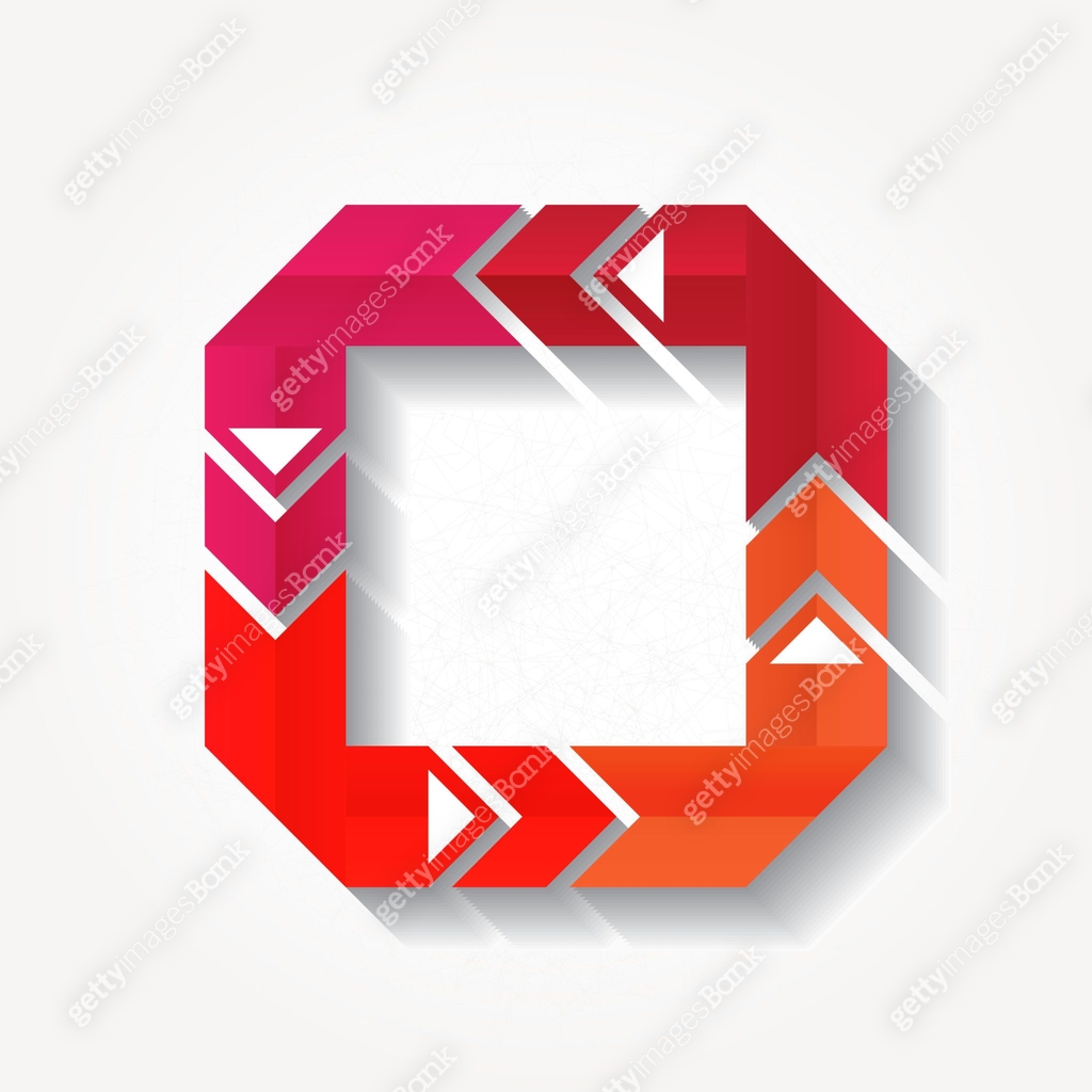 Square Red Ribbon Square sign with four red folded ribbons 이미지 (517446291) 일러스트, 무료 일러스트 ...