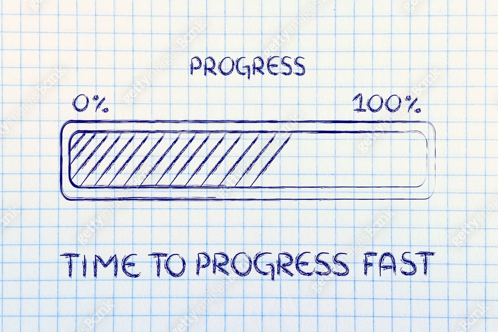 progress bar metaphor, speed up your progress 이미지 (488244126) - 게티이미지뱅크