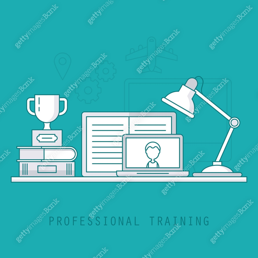 Thin line style design for professional training concept 이미지 (514856426 ...