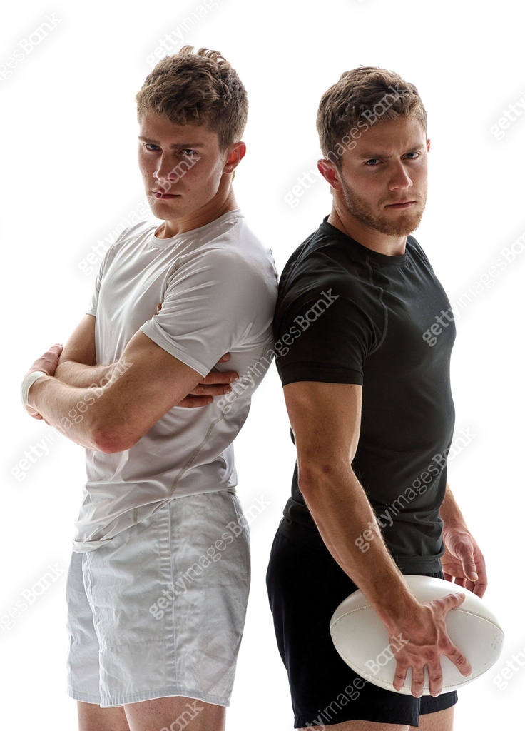 Two rugby players posing 이미지 (531256356) - 게티이미지뱅크
