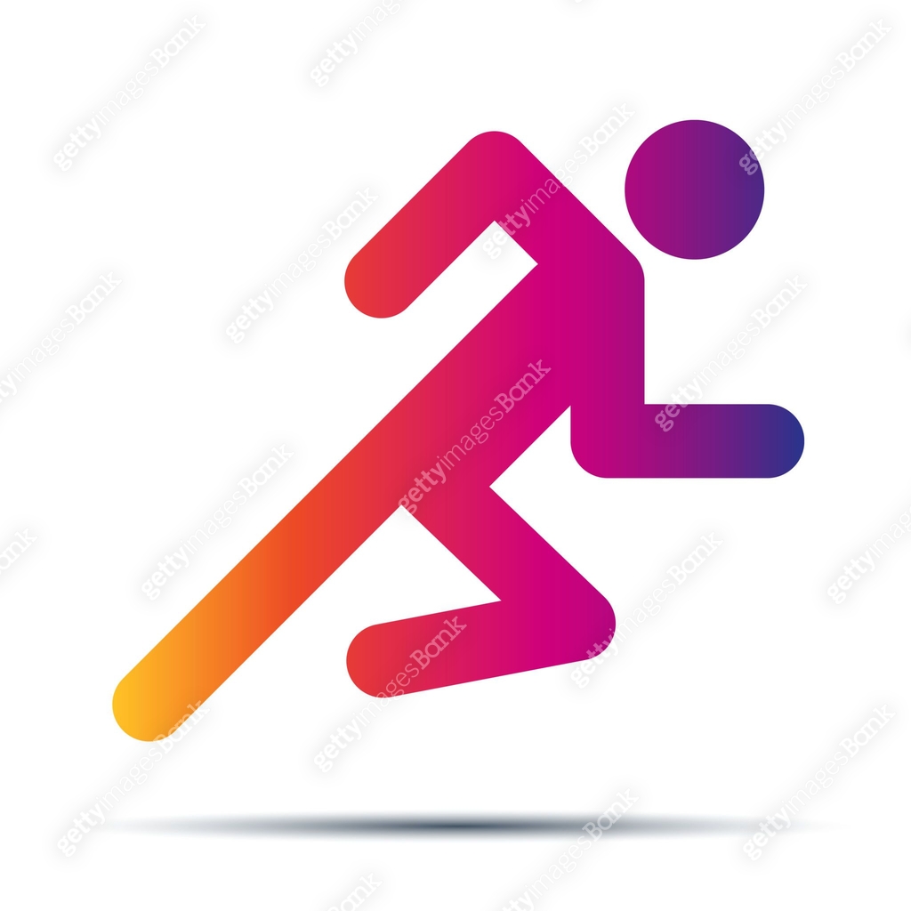 Running people simple symbol of run isolated on a white 이미지 (531056430 ...