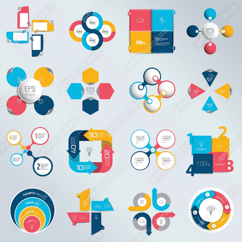 Mega Processes Visual Process Mega set of business concept with 4 options, steps, processes 이미지 ...