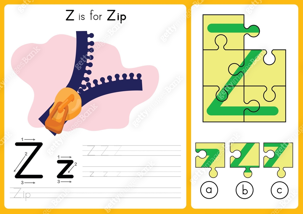 Alphabet A-Z Tracing and puzzle Worksheet, Exercises for kids 이미지 ...