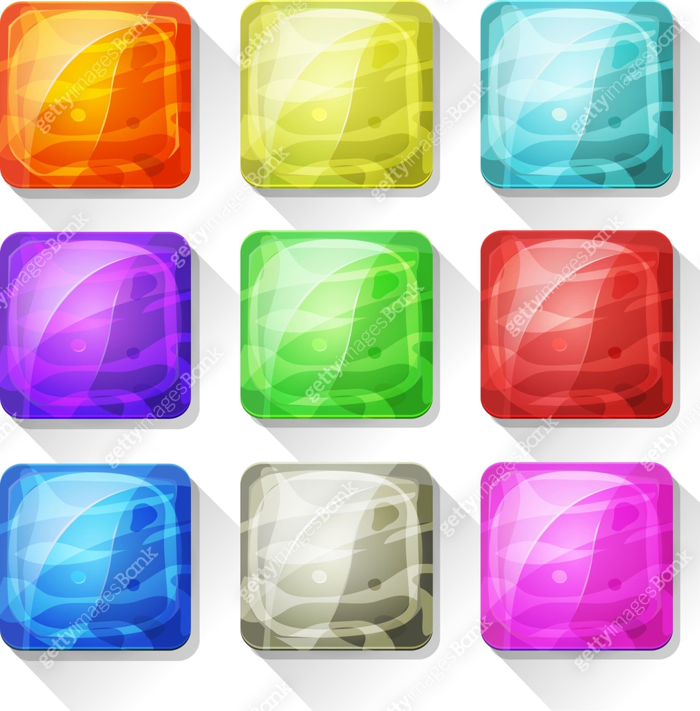 Fancy Icons And Buttons For Mobile App And Game Ui 이미지 (542578234) 일러스트 ...