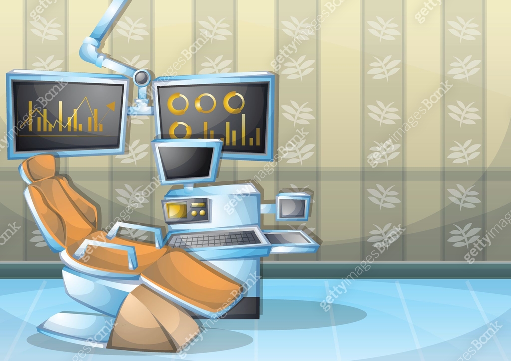 cartoon vector illustration interior surgery operation room with ...