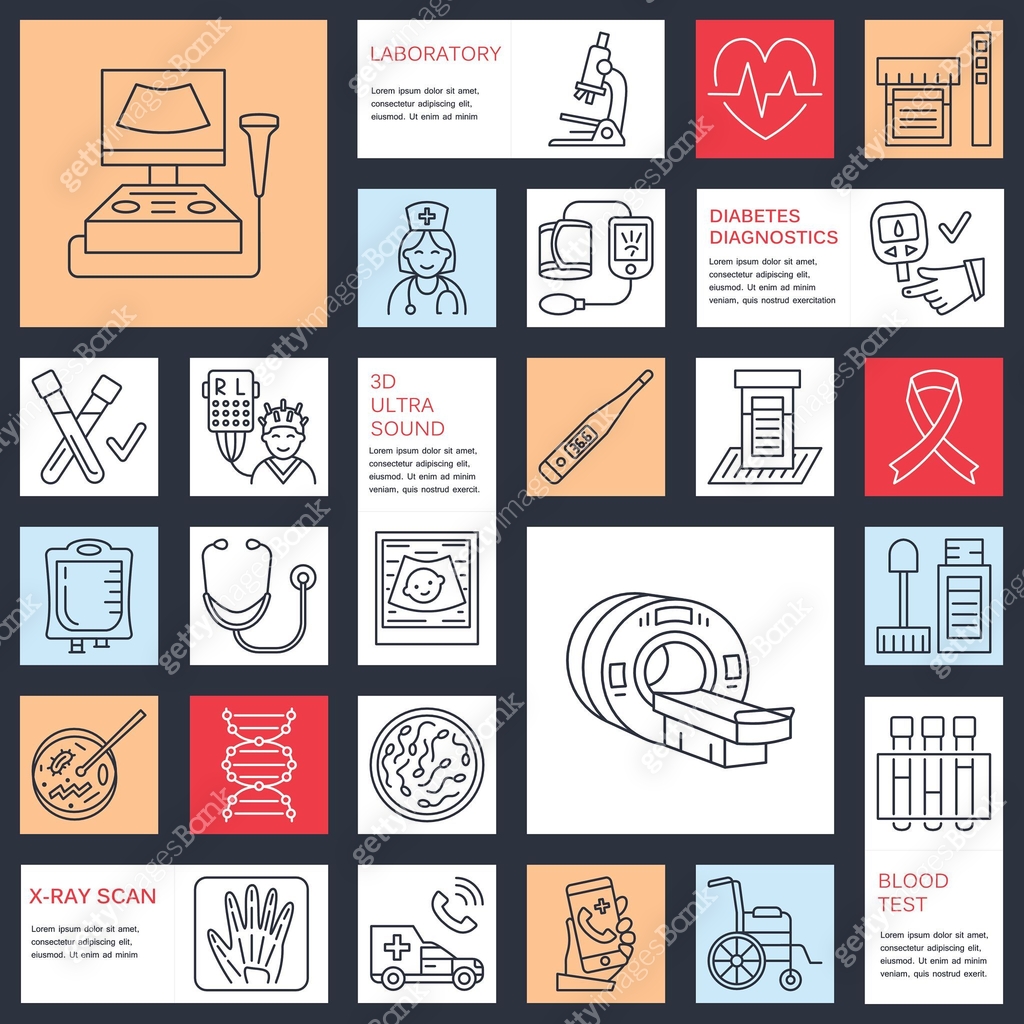 Machine Health Check Vector Vector thin line icon of medical equipment, research. health check 이미지 ...
