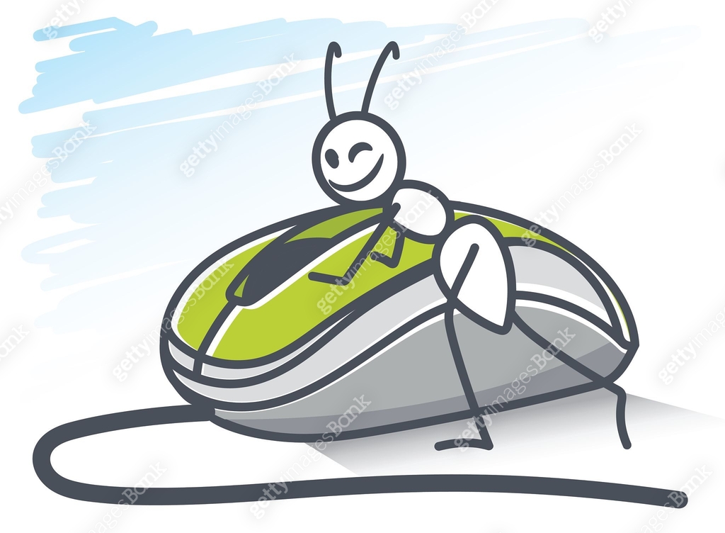 Ant Using Computer ant clicking a computer mouse 이미지 (638073762) 일러스트, 무료 일러스트 - 게티이미지뱅크