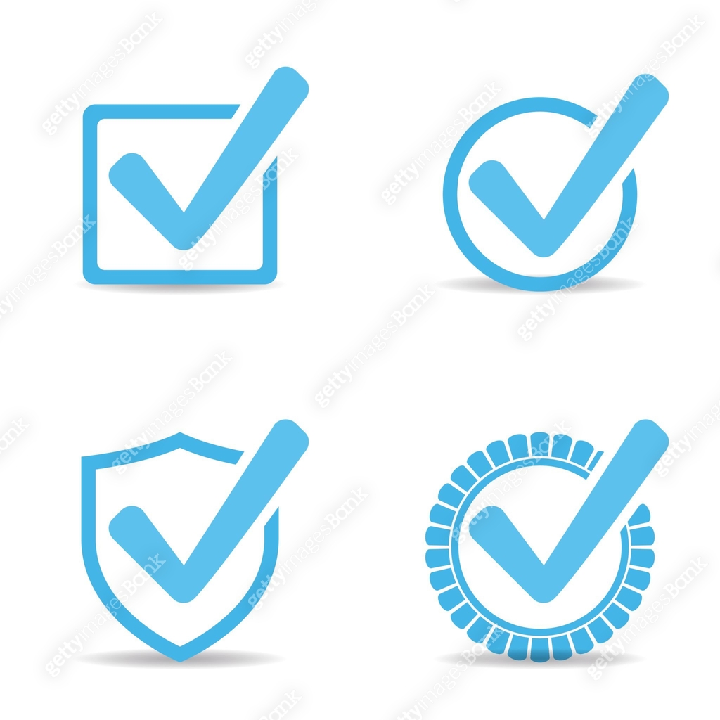 Blue Tick Checkbox, set Icons vector with shadow 이미지 (651223432) 일러스트 ...
