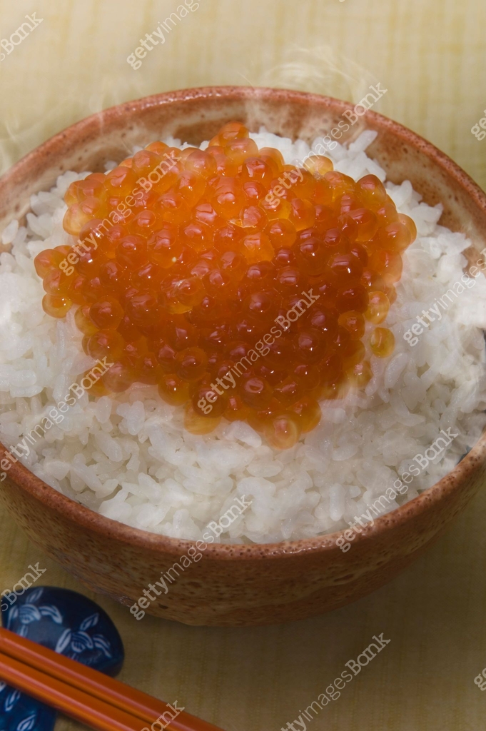 Fish Roe On Rice Salmon Roe on rice. 이미지 (665617096) - 게티이미지뱅크