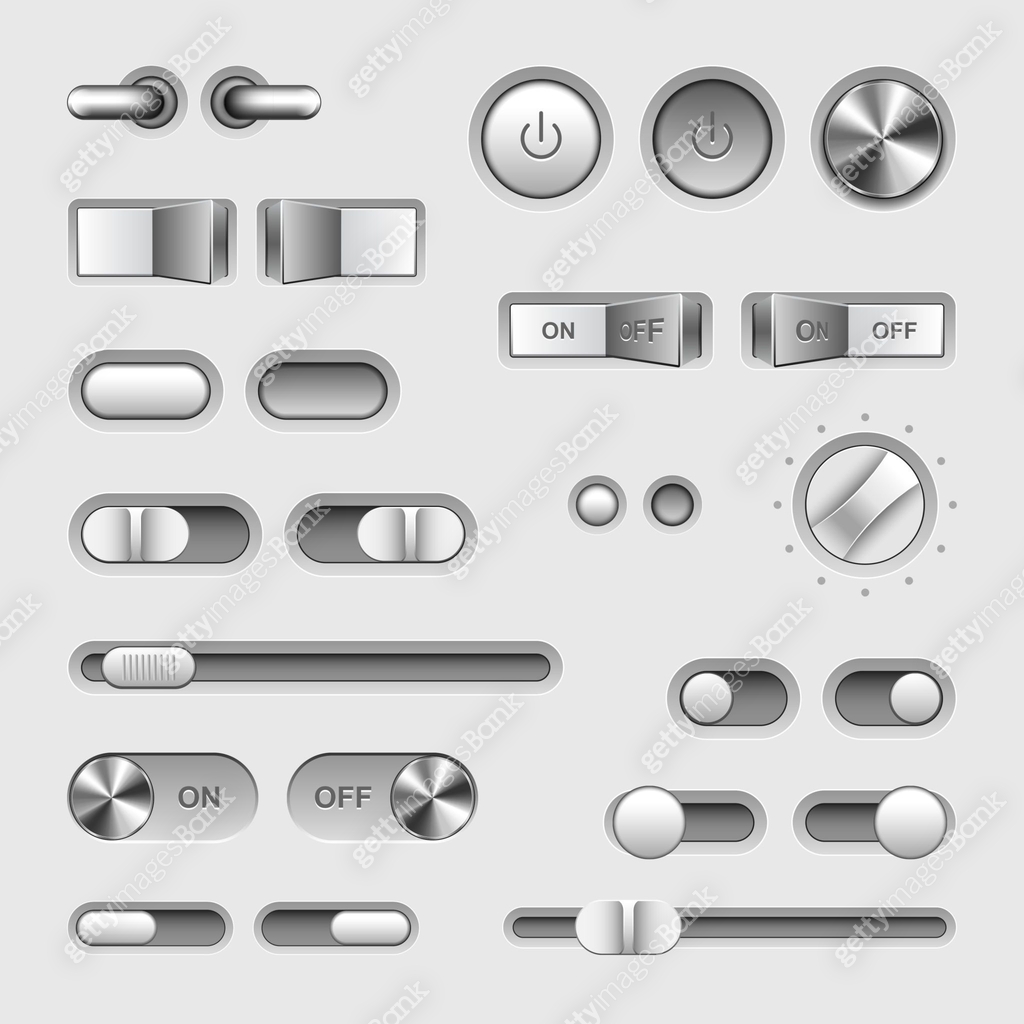 Toggle switch buttons vector set 이미지 (692533062) 일러스트, 무료 일러스트, 아이콘, 무료 ...