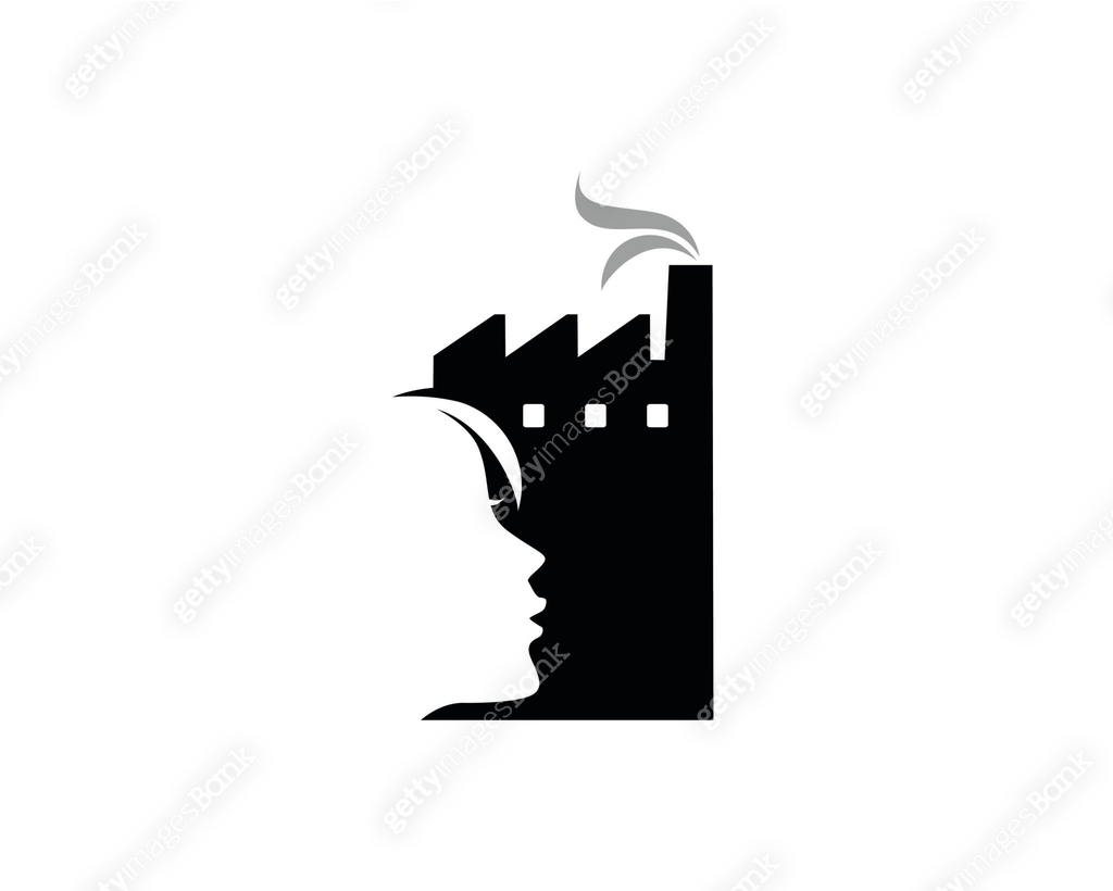 Woman Factory Symbol Template Design Vector, Emblem, Design Concept ...