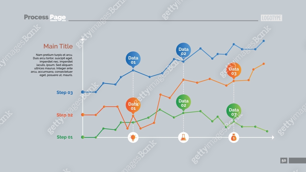 Three Point Charts Slide Template 이미지 (696569756) 일러스트, 무료 일러스트 - 게티이미지뱅크
