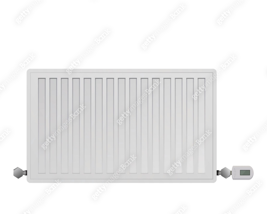 Steel panel radiator. Managing electronic thermal head on the valve ...