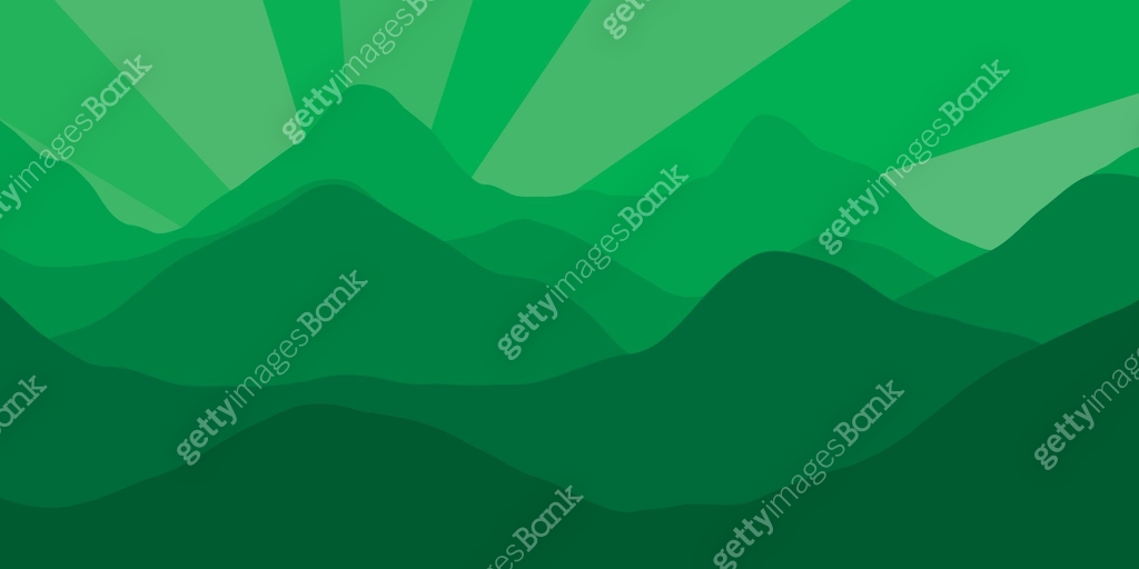 Vector view panorama rising sun, mountain ranges 이미지 (836175576) - 게티이미지뱅크