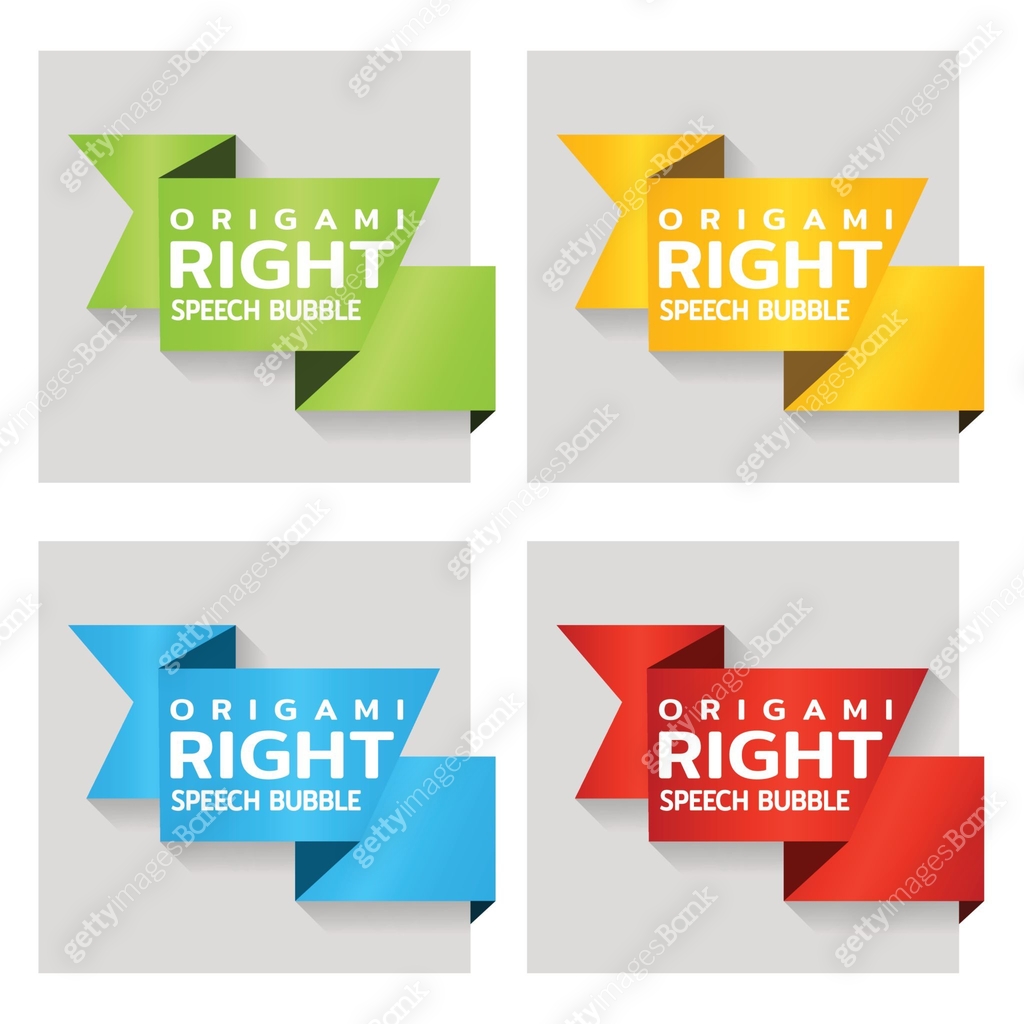 Origami paper banners for side tag. Price tag template for catalog ...