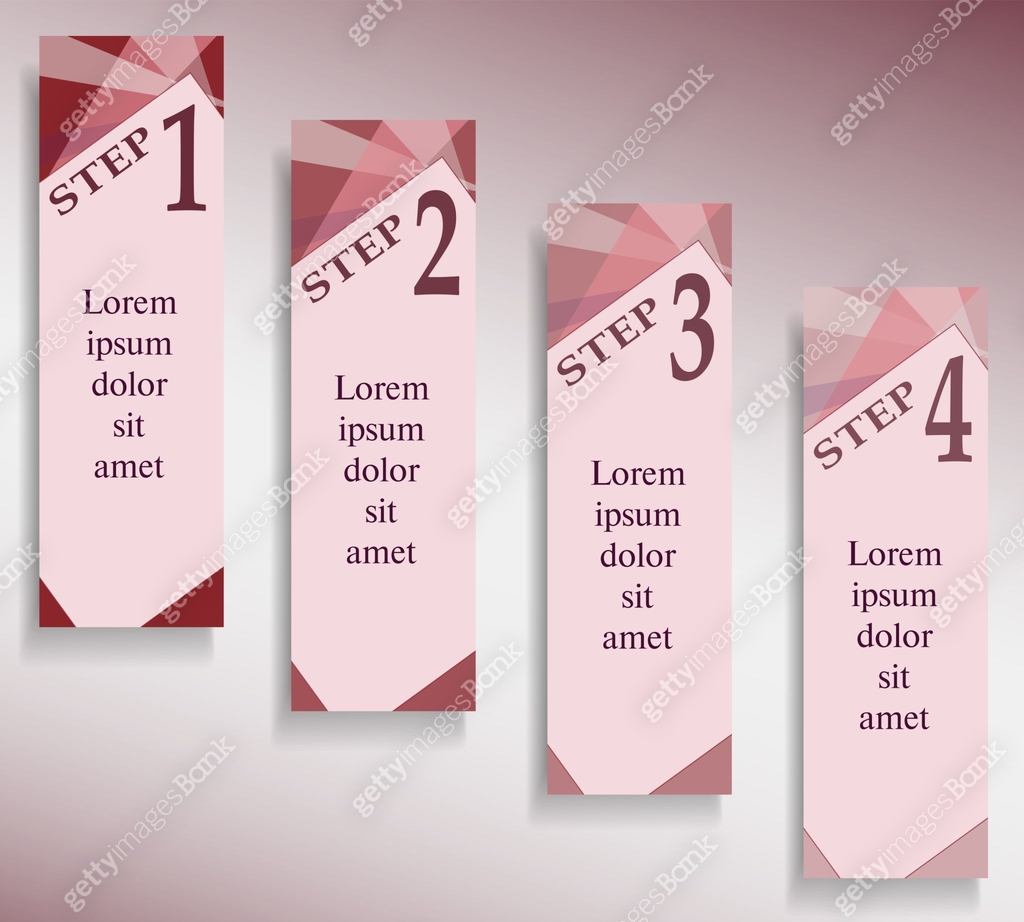 Infographic templates. Bookmarks with text place, flat graphic ...
