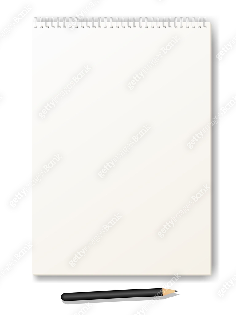 Vector clean drawing album with a pencil 이미지 (863552824) 일러스트, 무료 일러스트 ...