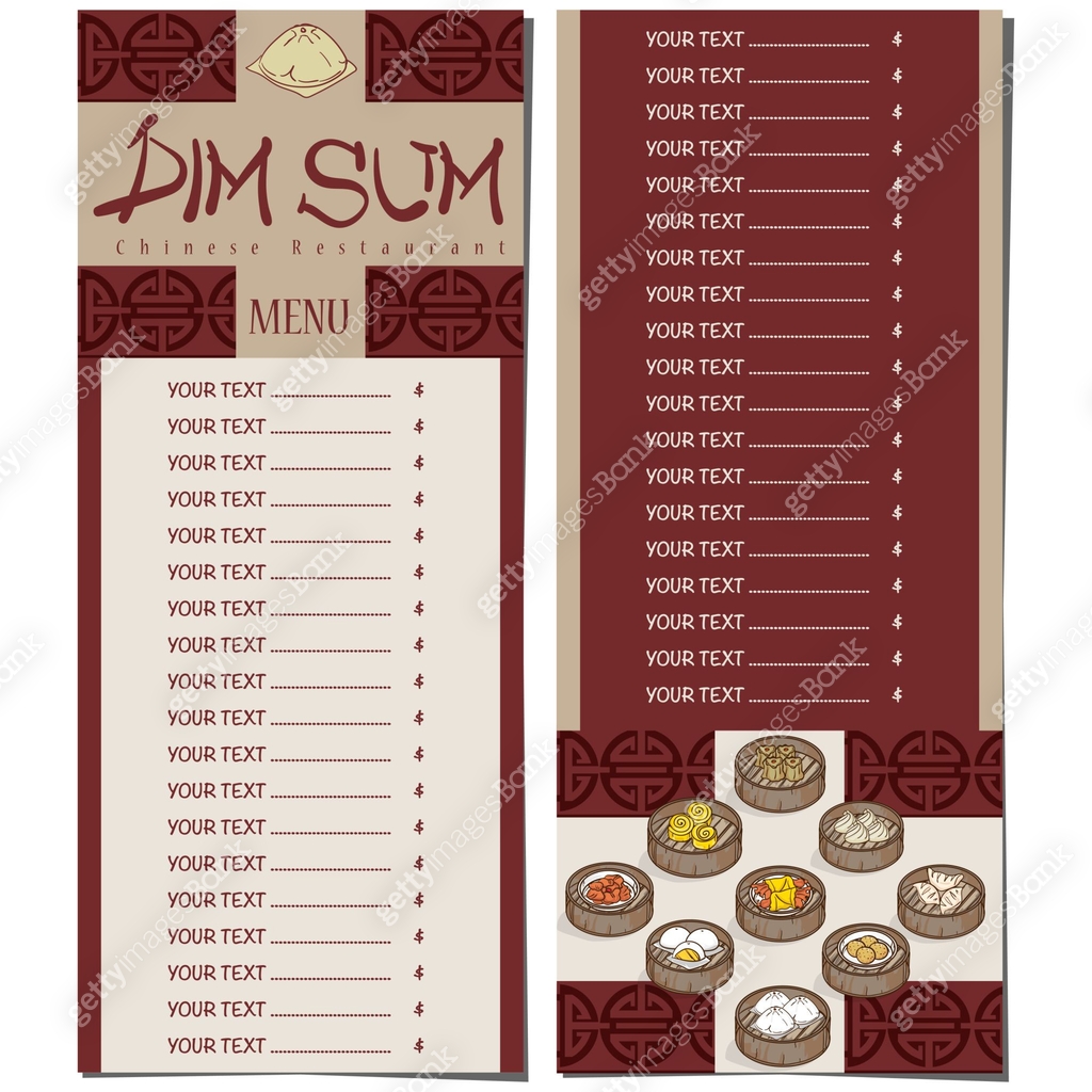 Dim Sum Menu Design menu dim sum chinese food restaurant template design 이미지 (877239374 ...