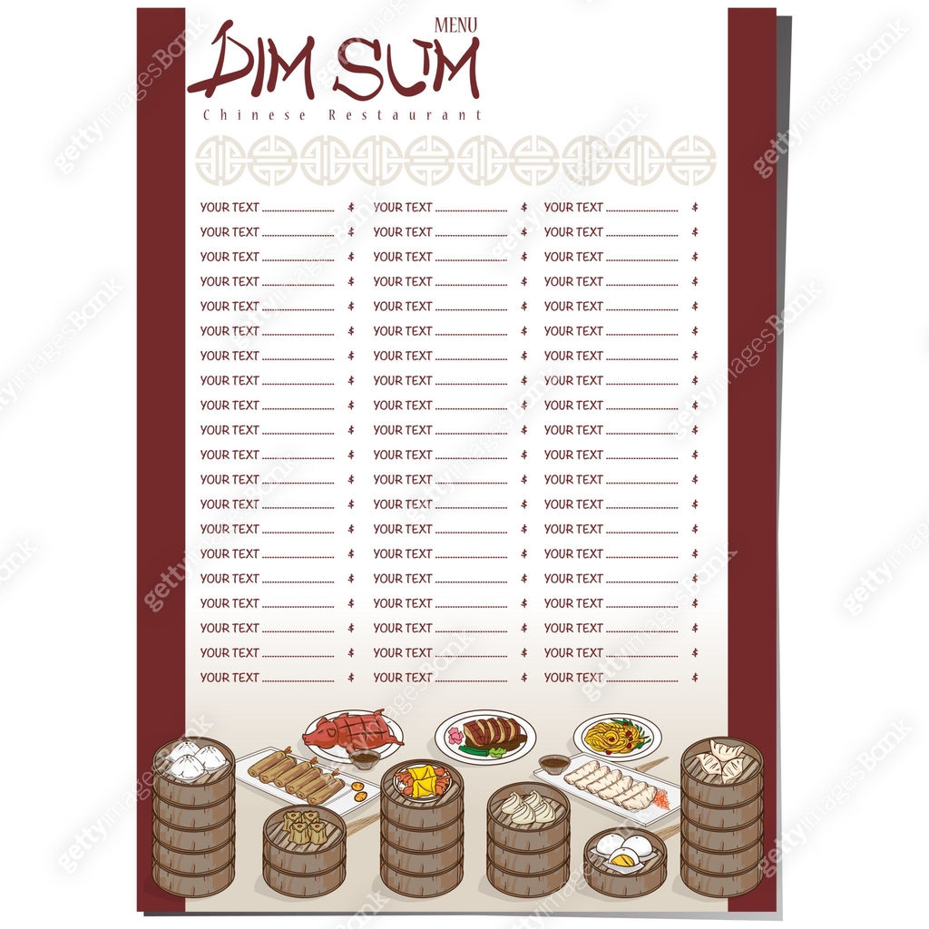 Dim Sum Menu Design menu dim sum chinese food restaurant template design 이미지 (875073542 ...