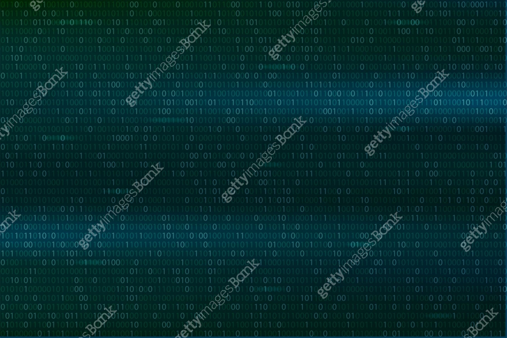 Abstract binary code background. Digital technology wallpaper. Cyber ...