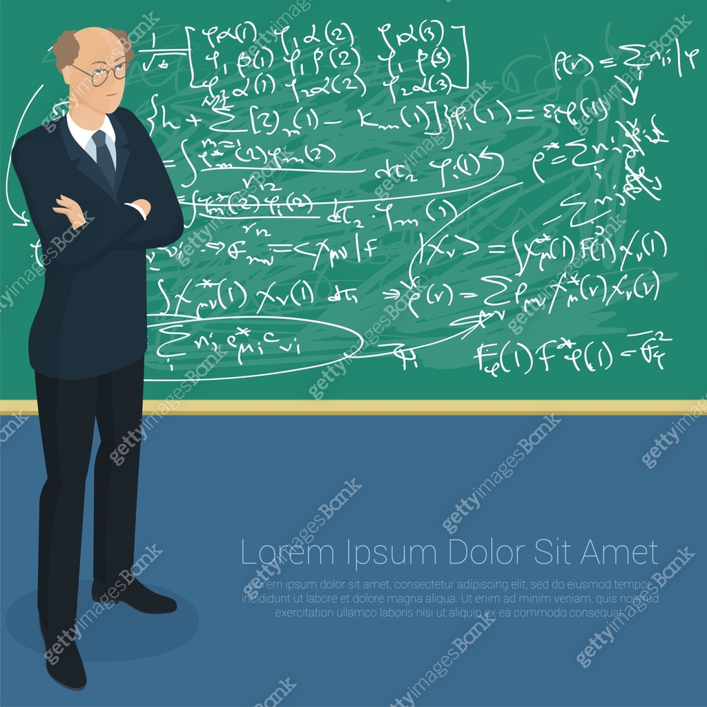 Professor Math Banner Math professor at the blackboard. 이미지 (869594794) 일러스트, 무료 일러스트 - 게티이미지뱅크