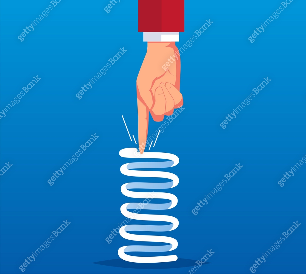 The index finger presses the spring 이미지 (899251904) 일러스트, 무료 일러스트, 아이콘 ...