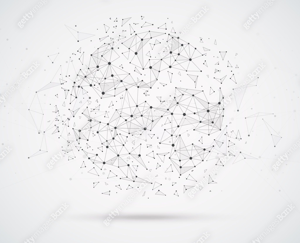 Network Faces Math Global network connections with points and lines geometric shape with ...