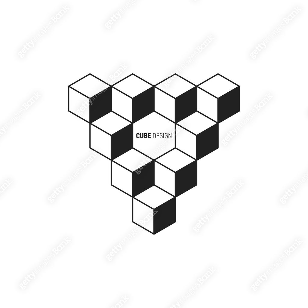 cubes in rows that makes a triangle shape 이미지 (885796878) 일러스트, 무료 일러스트 ...