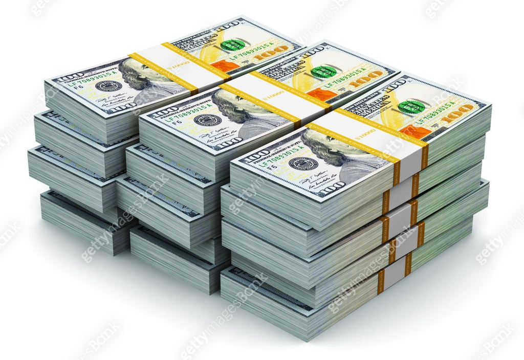 Stacks of new 100 US dollar banknotes 이미지 (912125526) - 게티이미지뱅크