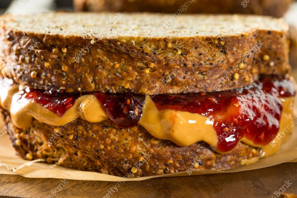 Sweet Homemade Gourmet Peanut Butter and Jelly Sandwich 이미지 (904337694 ...