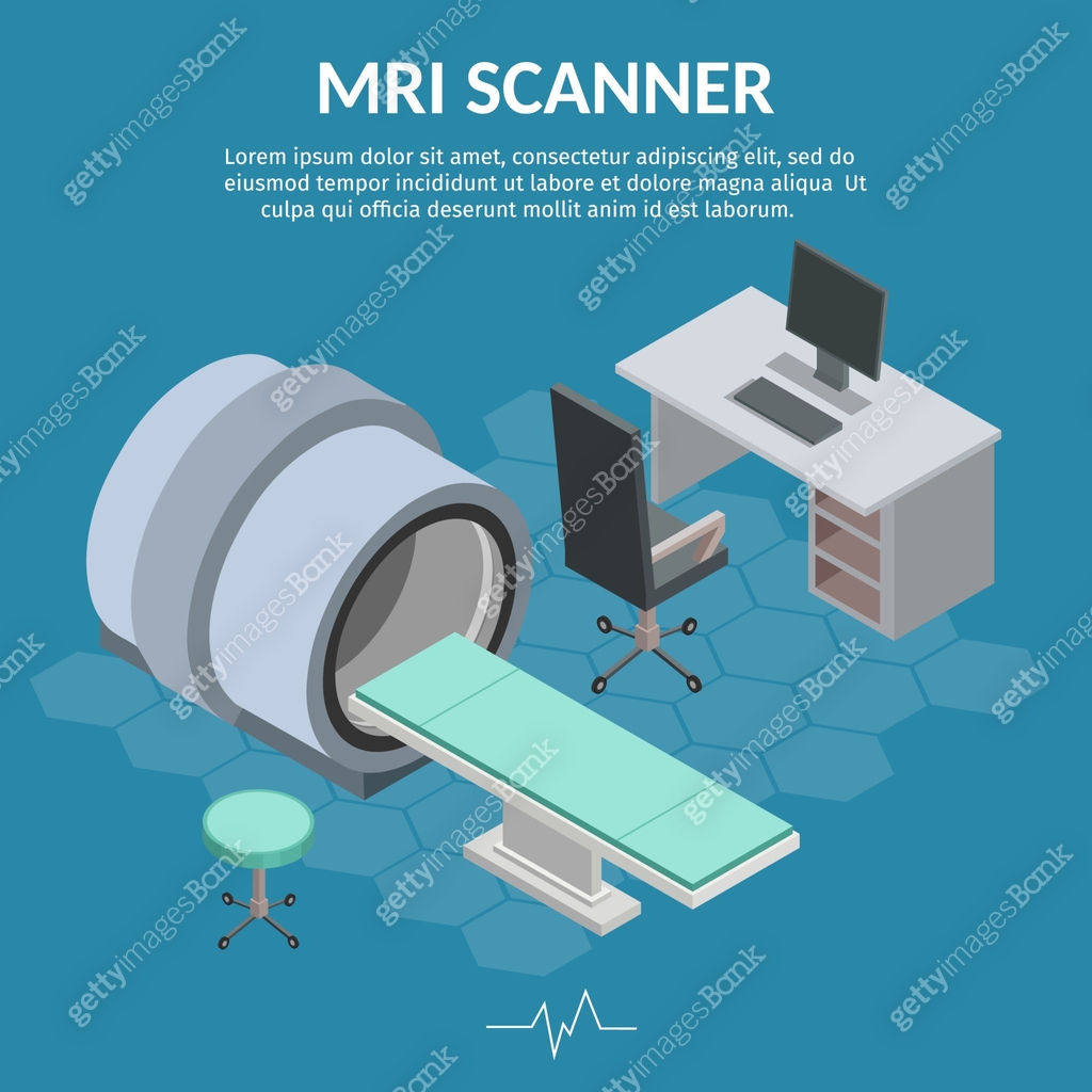 Vector isometric illustration medical center hospital mri scanner. 이미지 ...