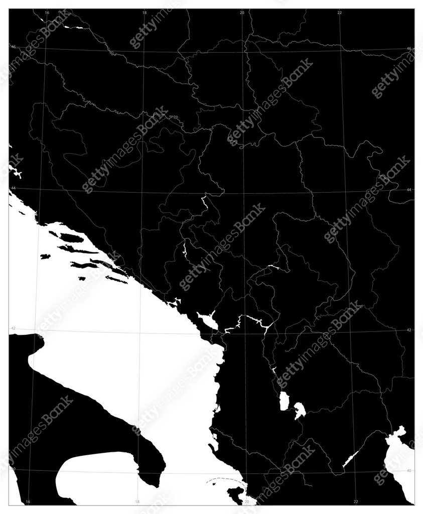 Central Balkan Region Map Black Color. No text 이미지 (928701872) 일러스트, 무료 ...