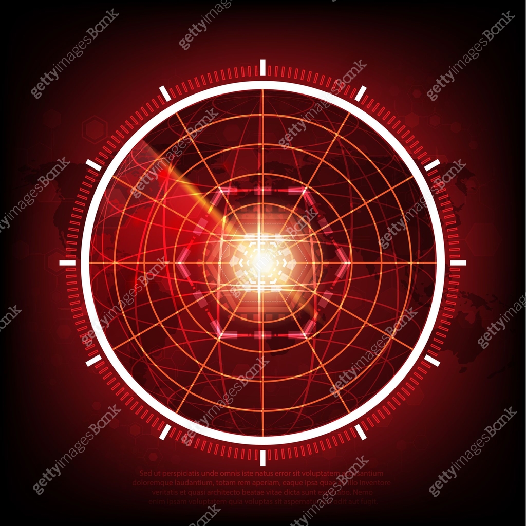 Red radar screen design element Vector illustration for your design 이미지 ...