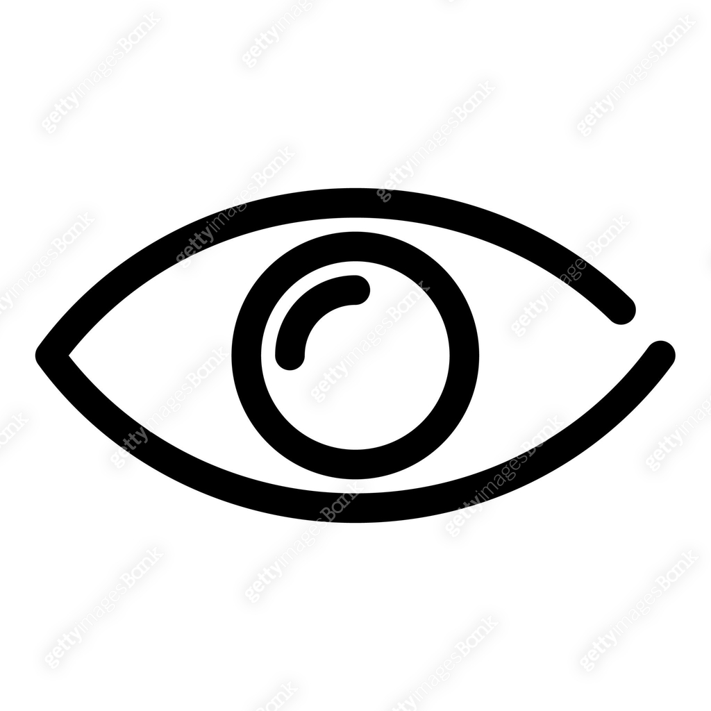 View Icon Rounded Eye Eye icon. Symbol of preview or searching. Outline modern design element ...
