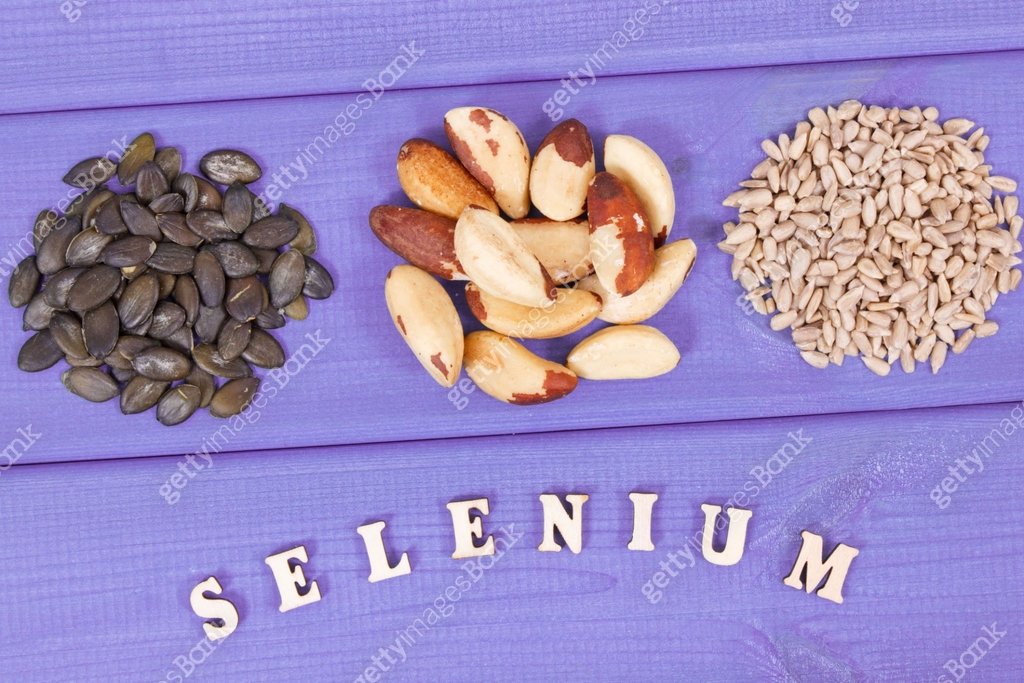 Natural food containing selenium, minerals and dietary fiber, healthy ...