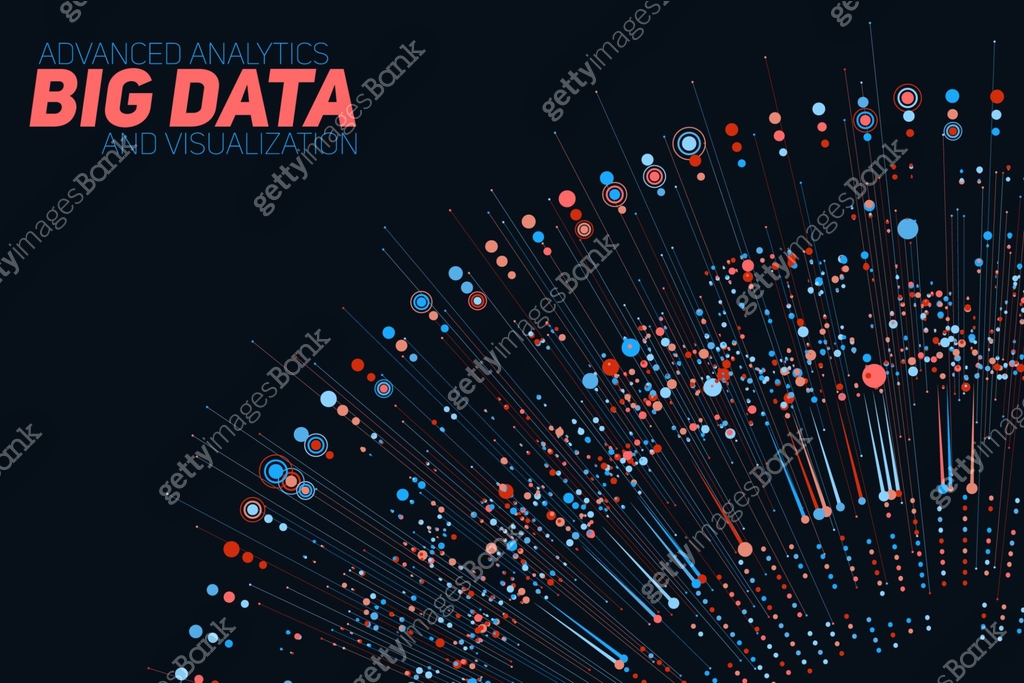 Big data circular colorful visualization. Futuristic infographic ...