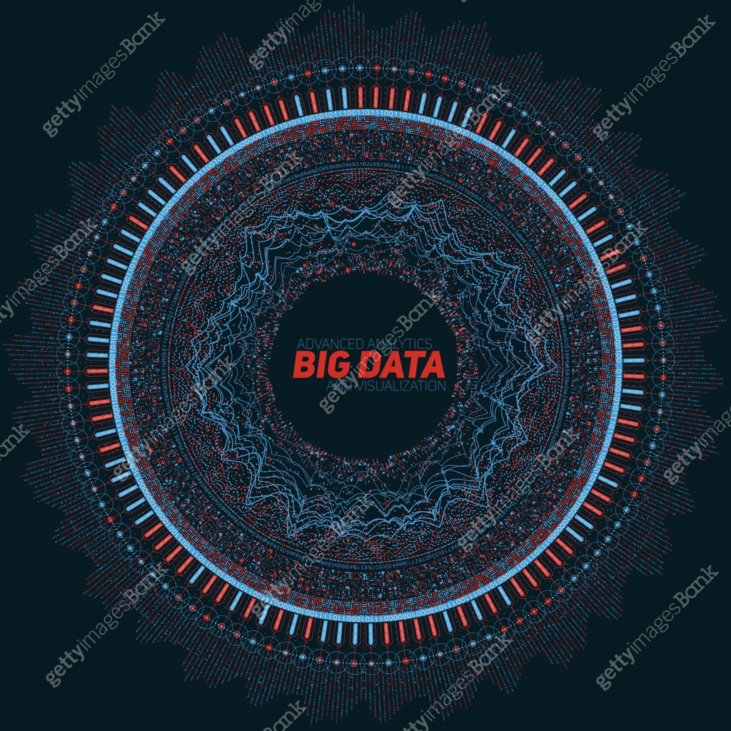 Complex Data Visualisation Design Big data circular visualization. Futuristic infographic. Information ...