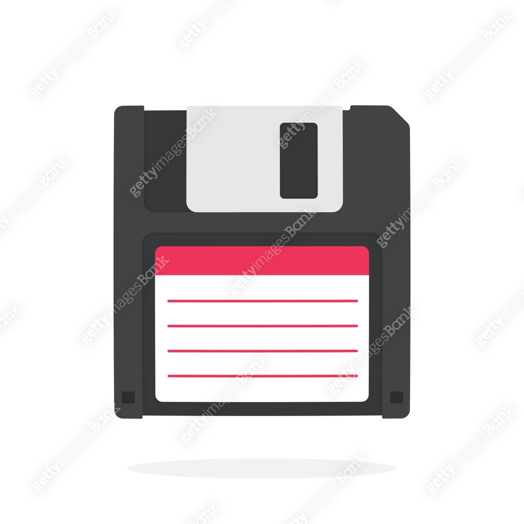 Flat Disk Computer Black magnetic computer floppy disk in flat style 이미지 (955973754) 일러스트 ...