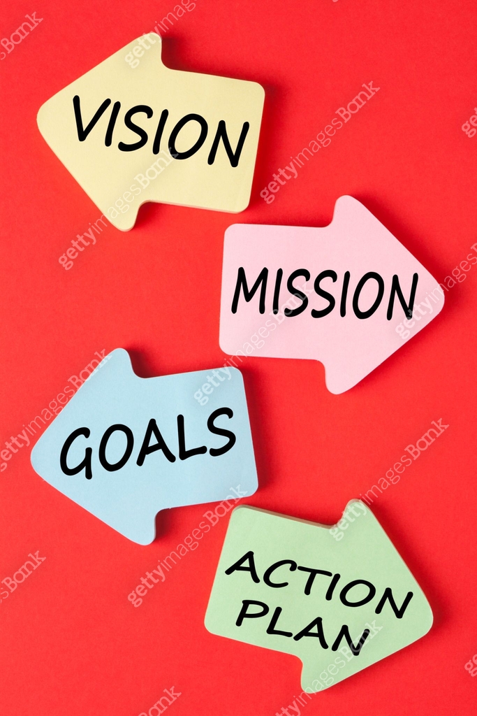 Vision Mission Goals Action Plan 이미지 (956879244) - 게티이미지뱅크