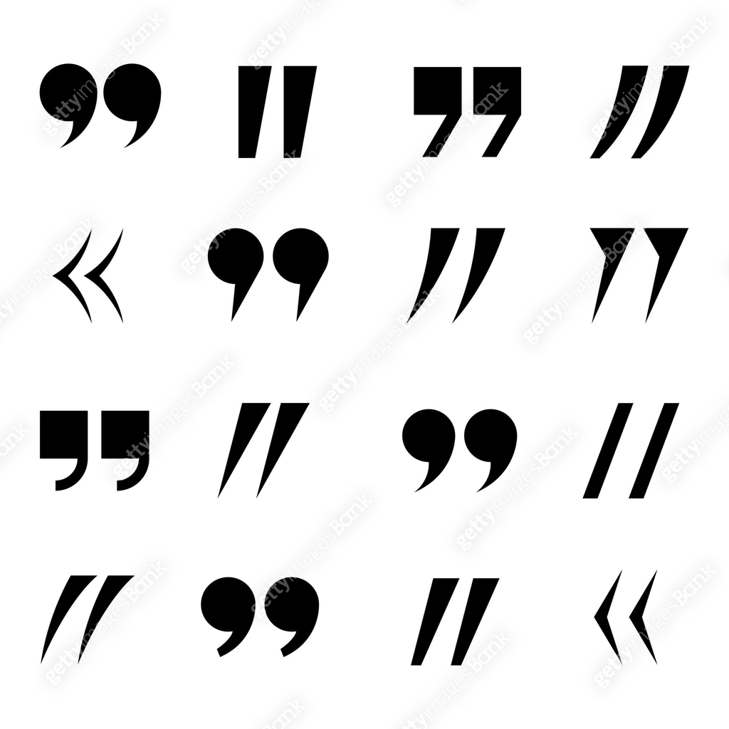 Quotes icon set. Quote marks. Stock vector 이미지 (963291132) 일러스트, 무료 ...