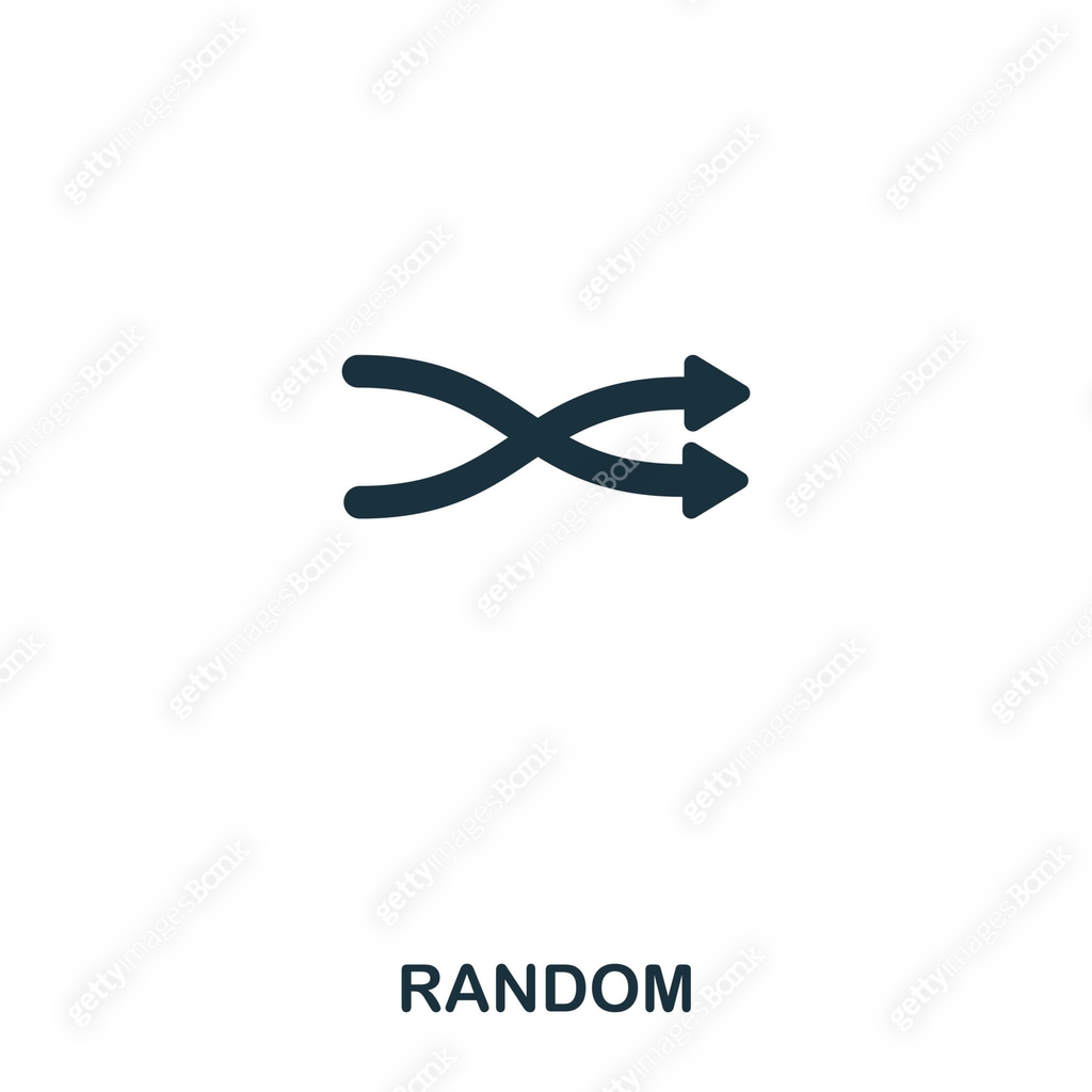 Random icon. Line style icon design. UI. Illustration of random icon ...