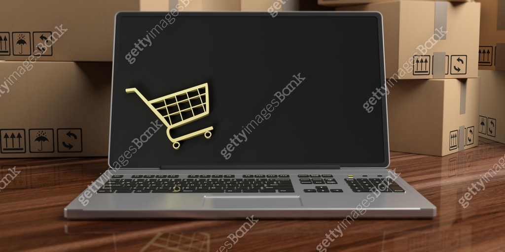 Laptop and moving boxes. 3d illustration 이미지 (1016251074) 일러스트, 무료 일러스트 ...