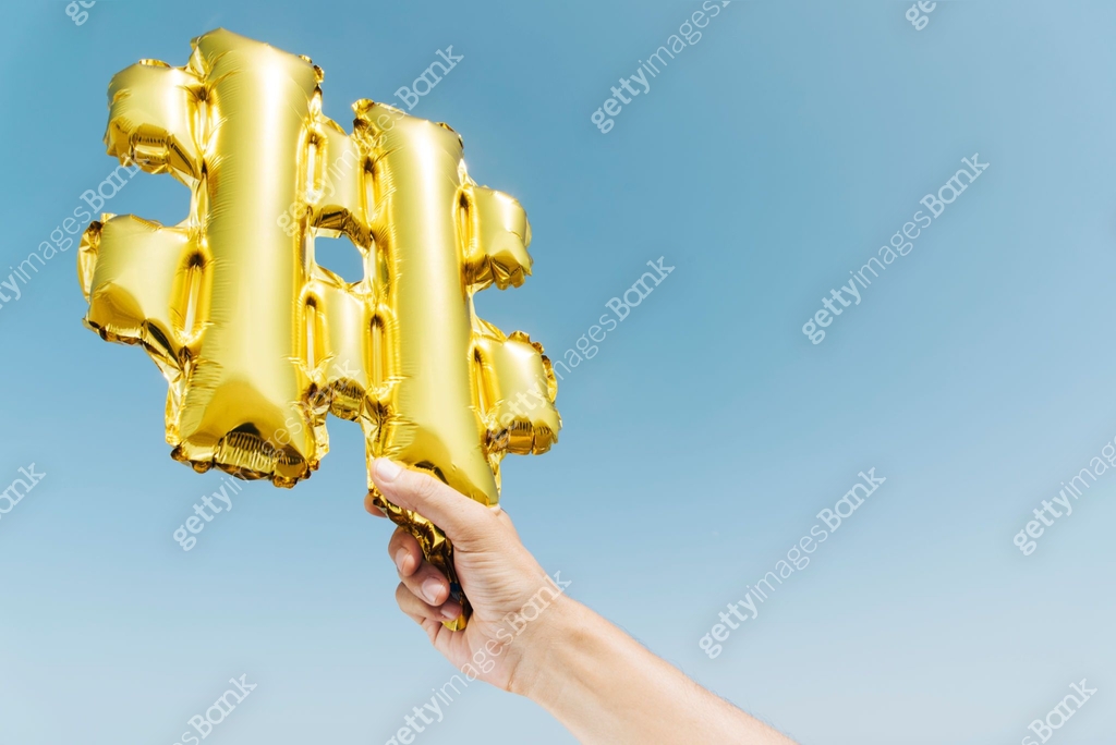 balloon in the shape of a hash symbol 이미지 (1011791870) - 게티이미지뱅크