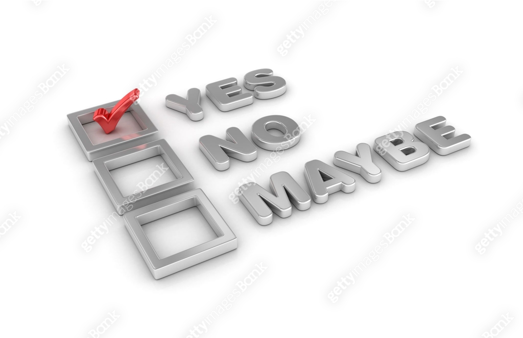 Yes No Maybe Check List - 3D Rendering 이미지 (1041202664) 일러스트, 무료 일러스트 ...