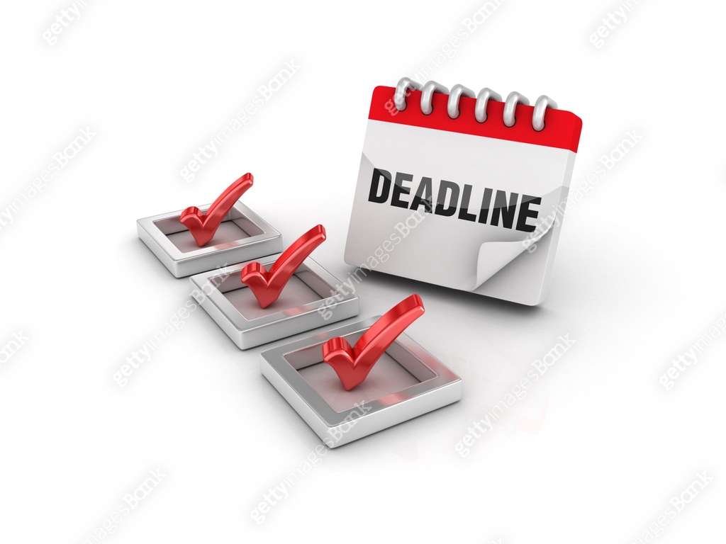 3D Check List with Deadline Calendar - 3D Rendering 이미지 (1051205758 ...