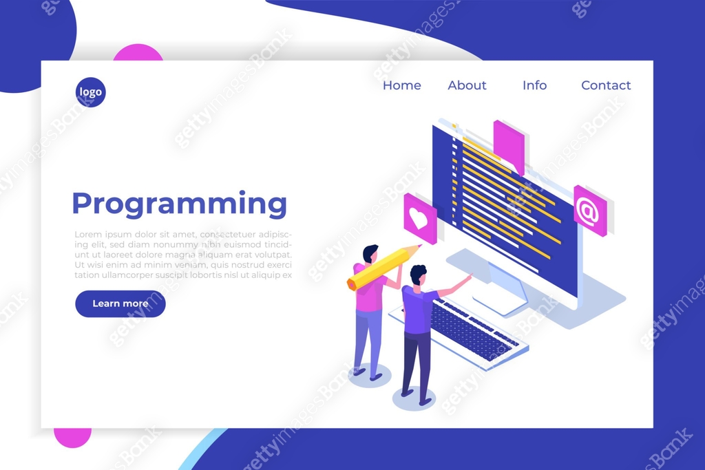 Coding, Software development, programming isometric concept, program ...
