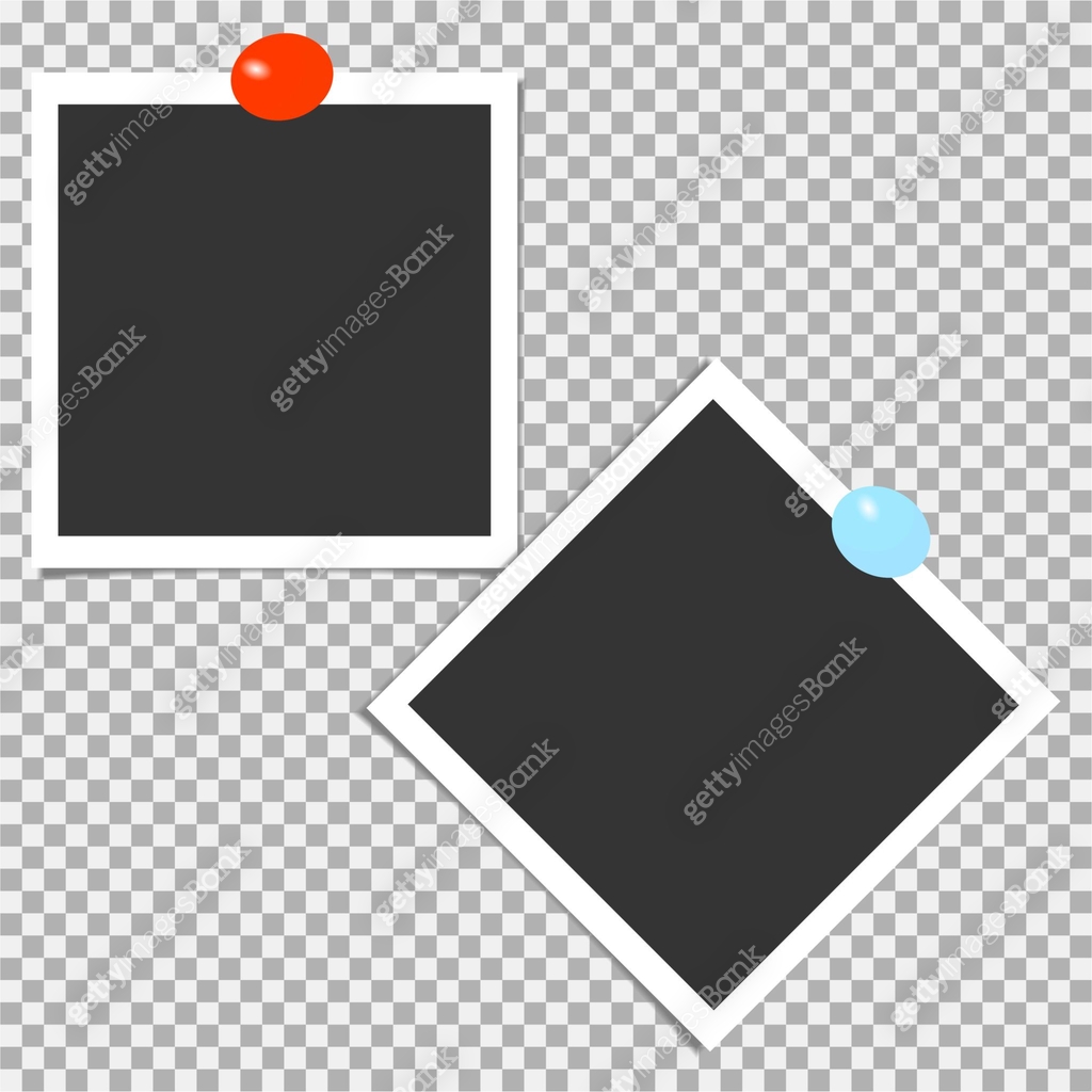 Pin Frame Jpg Collection of photo frames with color pins. Template. Vector ...