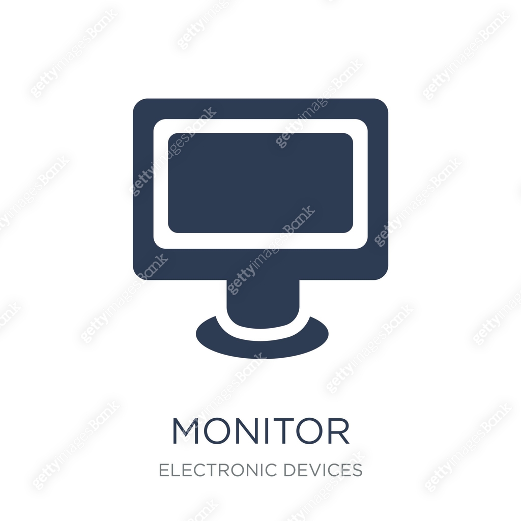Monitor Icon Backside Monitor icon. Trendy flat vector Monitor icon on white backgroun 이미지 ...