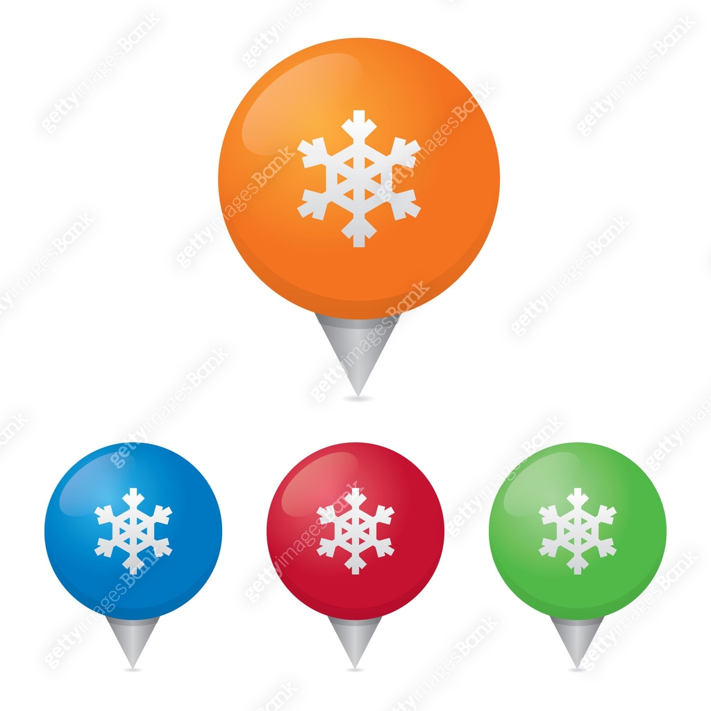 Snowflake Map Markers 이미지 (1073447044) 일러스트, 무료 일러스트, 아이콘, 무료 아이콘 - 게티이미지뱅크
